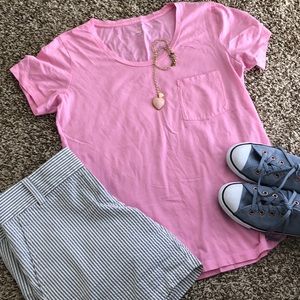 J Crew Garment Dyed Tee XS Pink NWOT